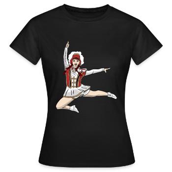 Design pour les maries de danse et les danseuses de jardin - T-shirt Femme - noir - Devant - AI Model Female 172 dark (172cm)