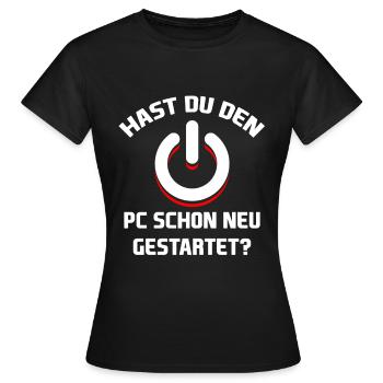 Neustart IT-Abteilung Administrator Geschenk - Frauen T-Shirt - Schwarz - Vorne - AI Model Female 172 dark (172cm)