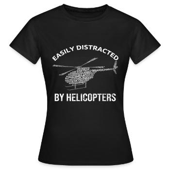 Hélicoptères hélicoptères - T-shirt Femme - noir - Devant - AI Model Female 172 dark (172cm)