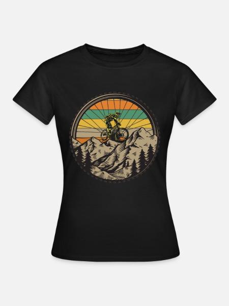 Mountainbiker - Vrouwen T-shirt - zwart