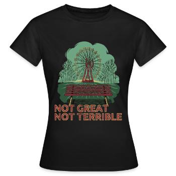 Not Great Not Terrible 3.6 Roentgen Tchernobyl - T-shirt Femme - noir - Devant - AI Model Female 172 dark (172cm)