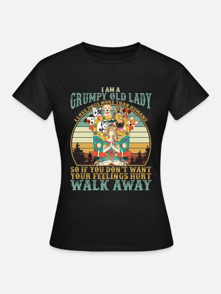 Grumpy Old Lady Vintage Retro - Women's T-Shirt - black