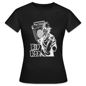 Rétro Hip Hop 90's Old School break dance - T-shirt Femme - noir - Devant - AI Model Female 172 dark (172cm)