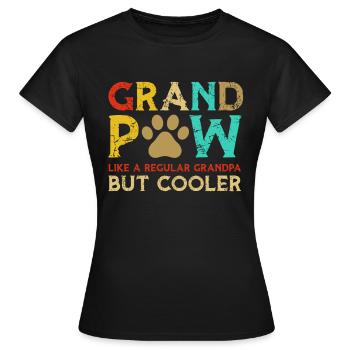 Grandpaw Like A Regular Granpa But Cooler Vintage - T-shirt Femme - noir - Devant - AI Model Female 172 dark (172cm)