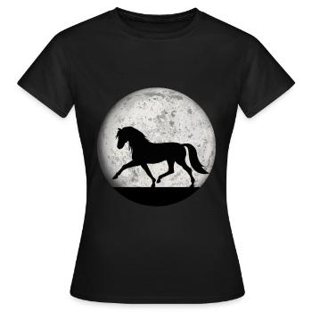 Pferde Pferd Reiten Reitsport Mädchen Frauen Shirt - T-shirt Femme - noir - Devant - AI Model Female 172 dark (172cm)
