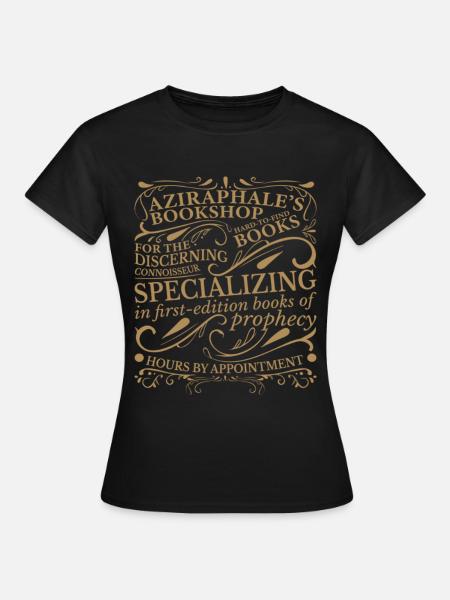 Good Omens Aziraphale's Bookshop T-Shirt - Women's T-Shirt - black