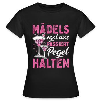 Mädels Pegel Halten Junggesellenabschied Braut - Frauen T-Shirt - Schwarz - Vorne - AI Model Female 172 dark (172cm)