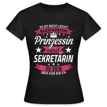 Sekretärin Geschenk Assistentin Bürohumor Büro - Frauen T-Shirt - Schwarz - Vorne - AI Model Female 172 dark (172cm)