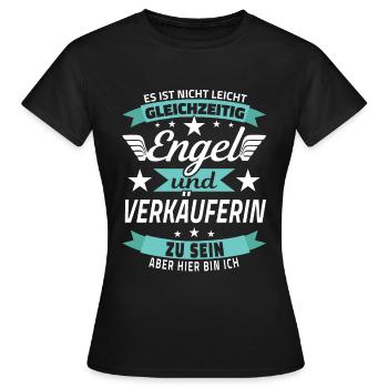 Verkäuferin Fachverkäuferin Geschenk Einzelhandel - Frauen T-Shirt - Schwarz - Vorne - AI Model Female 172 dark (172cm)