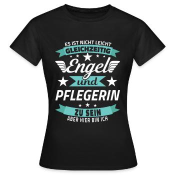 Pflegerin Altenpflegerin Krankenpflegerin Pflege - Frauen T-Shirt - Schwarz - Vorne - AI Model Female 172 dark (172cm)