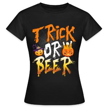Halloween Trick Or Beer - T-shirt Femme - noir - Devant - AI Model Female 172 dark (172cm)