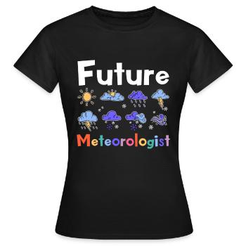 Météorologie Prévision météorologique étonnante - T-shirt Femme - noir - Devant - AI Model Female 172 dark (172cm)