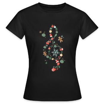 Music Teacher Clef - Women's T-Shirt - black - Front - AI Model Female 172 dark (172cm)