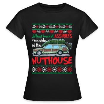 Jolliest Bunch Of Assholes Side Of The Nuthouse - Frauen T-Shirt - Schwarz - Vorne - AI Model Female 172 dark (172cm)