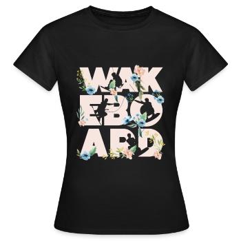 WAKEBOARD Wakeboarding Wakeboarder - Women's T-Shirt - black - Front - AI Model Female 172 dark (172cm)