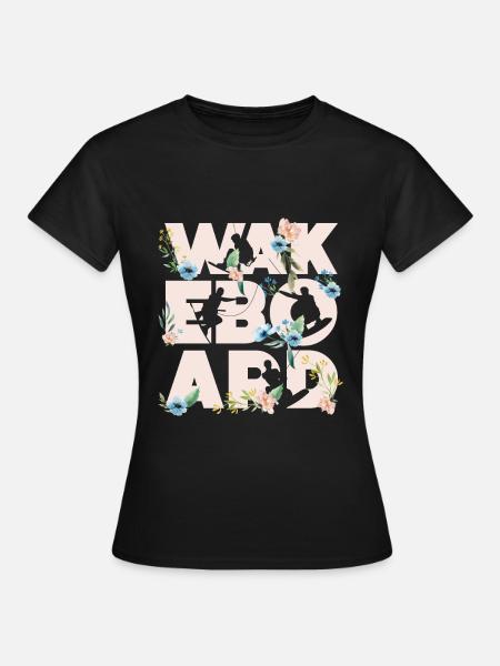 WAKEBOARD Wakeboarding Wakeboarder - Frauen T-Shirt - Schwarz
