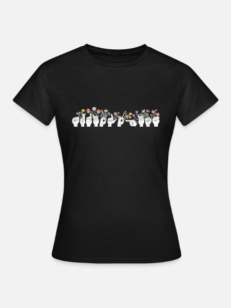 Gebärdensprach-Audiologe - Frauen T-Shirt - Schwarz