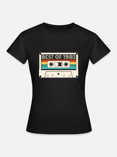 40 Geburtstag Best Of 1982 Kassette Retro Vintage - Frauen T-Shirt - Schwarz