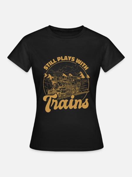 Modelleisenbahn Eisenbahnmodellbau Eisenbahnfan - Frauen T-Shirt - Schwarz