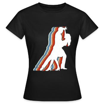 Gesellschaftstänze Partnertanz - Frauen T-Shirt - Schwarz - Vorne - AI Model Female 172 dark (172cm)