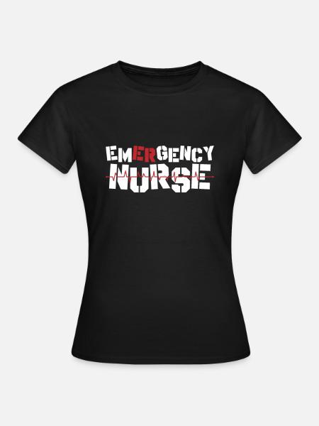 Notfallschwester ER Krankenschwester - Frauen T-Shirt - Schwarz