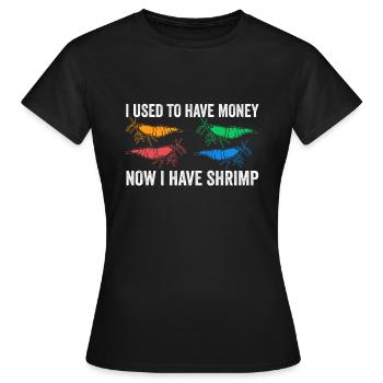Zwerggarnele Garnele Shrimp Aquascaper Aquaristik - Frauen T-Shirt - Schwarz - Vorne - AI Model Female 172 dark (172cm)