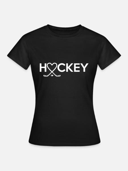 Hockey sur glace - Dame-T-shirt - sort