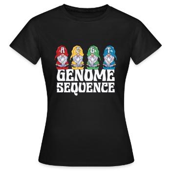 Généalogie Génétique Noël - T-shirt Femme - noir - Devant - AI Model Female 172 dark (172cm)