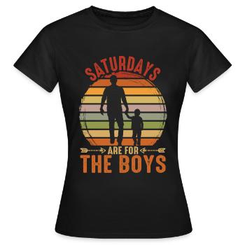 Les samedis sont pour les garçons Vintage Retro - T-shirt Femme - noir - Devant - AI Model Female 172 dark (172cm)