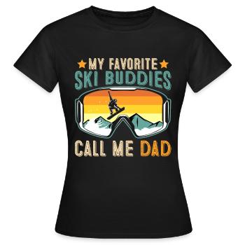 Ski Buddies Appelez-moi Papa Vintage - T-shirt Femme - noir - Devant - AI Model Female 172 dark (172cm)