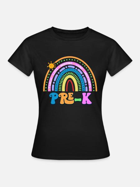 Pre K Rainbow - Frauen T-Shirt - Schwarz