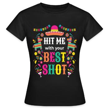 Hit Me Pinata Birthday - Frauen T-Shirt - Schwarz - Vorne - AI Model Female 172 dark (172cm)