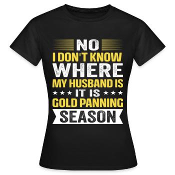 Orpaillage de l’or Or Prospecteurs d’or - T-shirt Femme - noir - Devant - AI Model Female 172 dark (172cm)