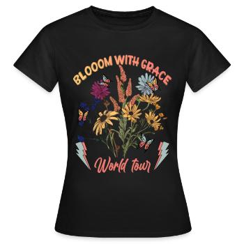 Bloom Where You Are Planted - Women's T-Shirt - black - Front - AI Model Female 172 dark (172cm)