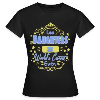 La citation de famille la plus mignonne de Leo Daughters World - T-shirt Femme - noir - Devant - AI Model Female 172 dark (172cm)