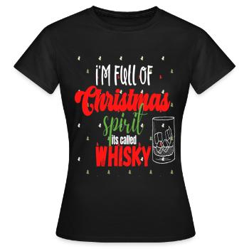 Full of Christmas Spirit Called Whisky - Frauen T-Shirt - Schwarz - Vorne - AI Model Female 172 dark (172cm)