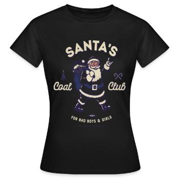 Noël Santa’s Coal Club - T-shirt Femme - noir - Devant - AI Model Female 172 dark (172cm)