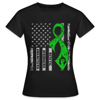 Sensibilisation aux maladies génétiques - T-shirt Femme - noir - Devant - AI Model Female 172 dark (172cm)