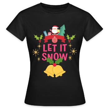 Christmas Let It Snow - Women's T-Shirt - black - Front - AI Model Female 172 dark (172cm)