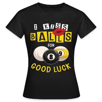 Pocketologist Billard Billard 8 Ball - T-shirt Femme - noir - Devant - AI Model Female 172 dark (172cm)
