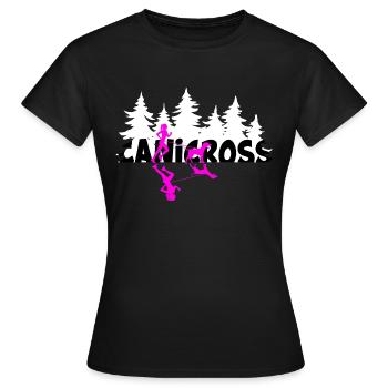 Canicross canicross-girl running with dog Dogrun - Women's T-Shirt - black - Front - AI Model Female 172 dark (172cm)