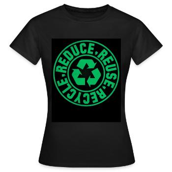 Tag Der Erde Reduzieren, Wiederverwenden, Recyceln - Frauen T-Shirt - Schwarz - Vorne - AI Model Female 172 dark (172cm)