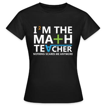 Mathe - Frauen T-Shirt - Schwarz - Vorne - AI Model Female 172 dark (172cm)