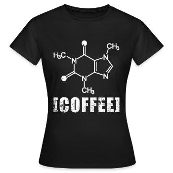 Formule de la chimie du café - T-shirt Femme - noir - Devant - AI Model Female 172 dark (172cm)