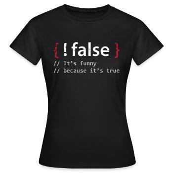 Programmeur Coder PC - T-shirt Femme - noir - Devant - AI Model Female 172 dark (172cm)