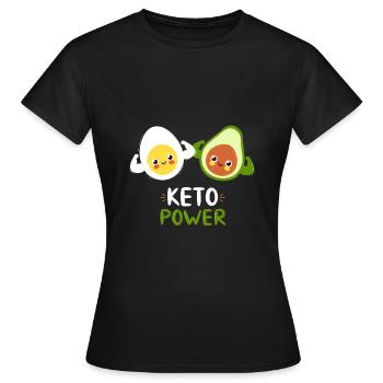Puissance Keto - T-shirt Femme - noir - Devant - AI Model Female 172 dark (172cm)