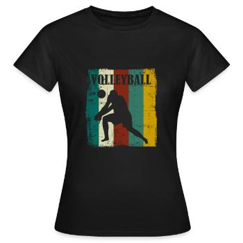 Cadeau de joueur de volley-ball t-shirt de volley-ball - T-shirt Femme - noir - Devant - AI Model Female 172 dark (172cm)