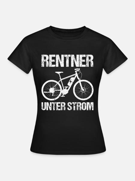 Rentner E-Bike Spruch - Frauen T-Shirt - Schwarz