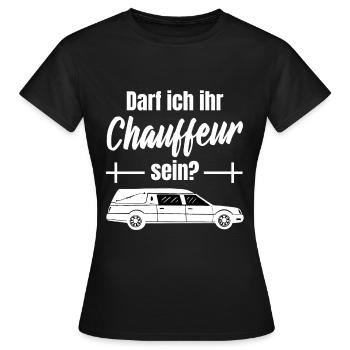 Chauffeur Leichenwagen Bestatter Totengräber Sarg - Frauen T-Shirt - Schwarz - Vorne - AI Model Female 172 dark (172cm)