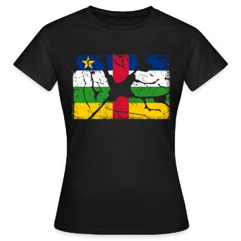 République centrafricaine VINTAGE - T-shirt Femme - noir - Devant - AI Model Female 172 dark (172cm)